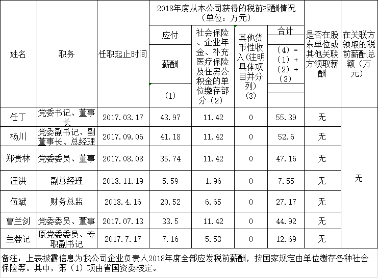 人生就是博尊龙凯时认真人2018年度薪酬情形